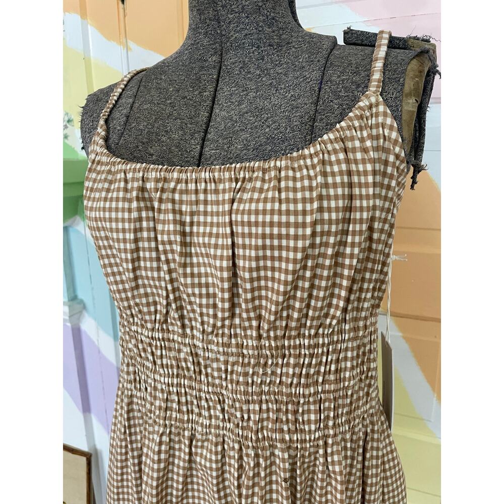 Reformation Kathleen NWT XL Gingham Sundress Organic Cotton Smocked Midi Dress - Picture 5 of 11